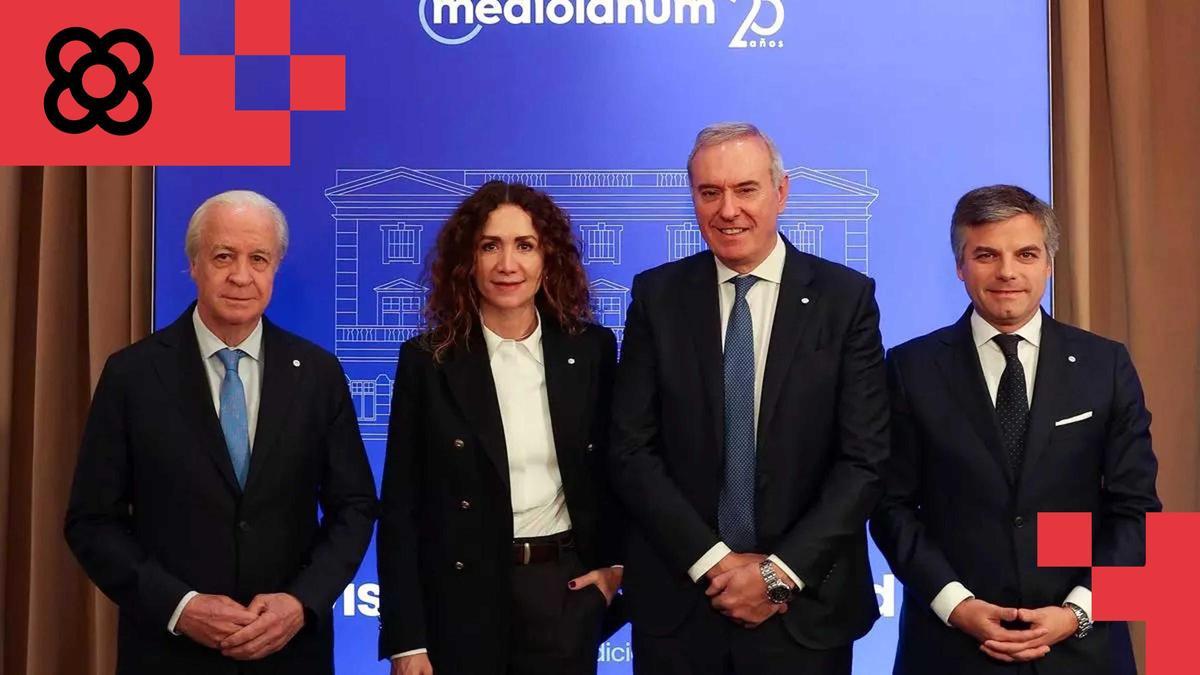 Carles Tusquets, Sara Doris, Luca Bosisio y Juan Massana, este miércoles en Barcelona