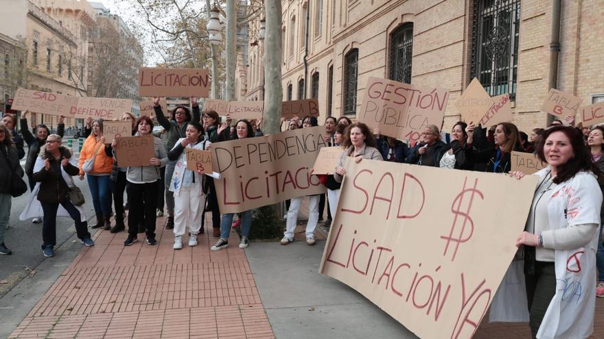 Protesta de las trabajadoras del SAD