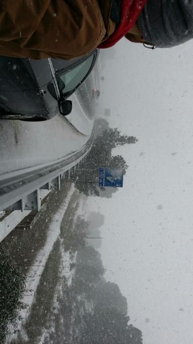 Nieve en el Puerto de la Cadena