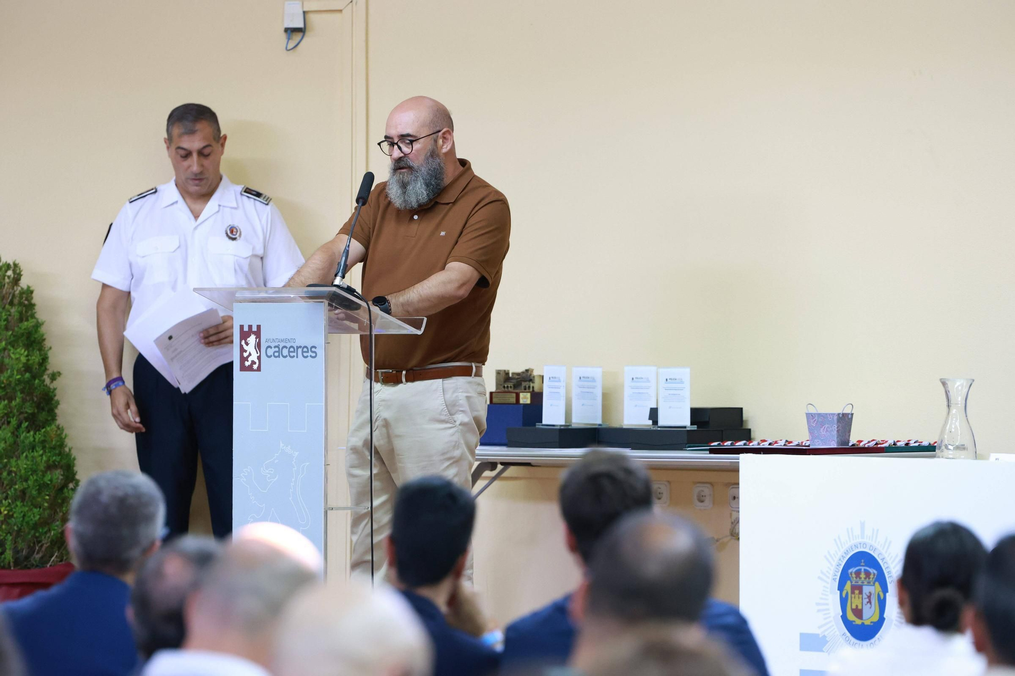Acto institucional de la Policía Local de Cáceres por la festividad de la Virgen del Carmen