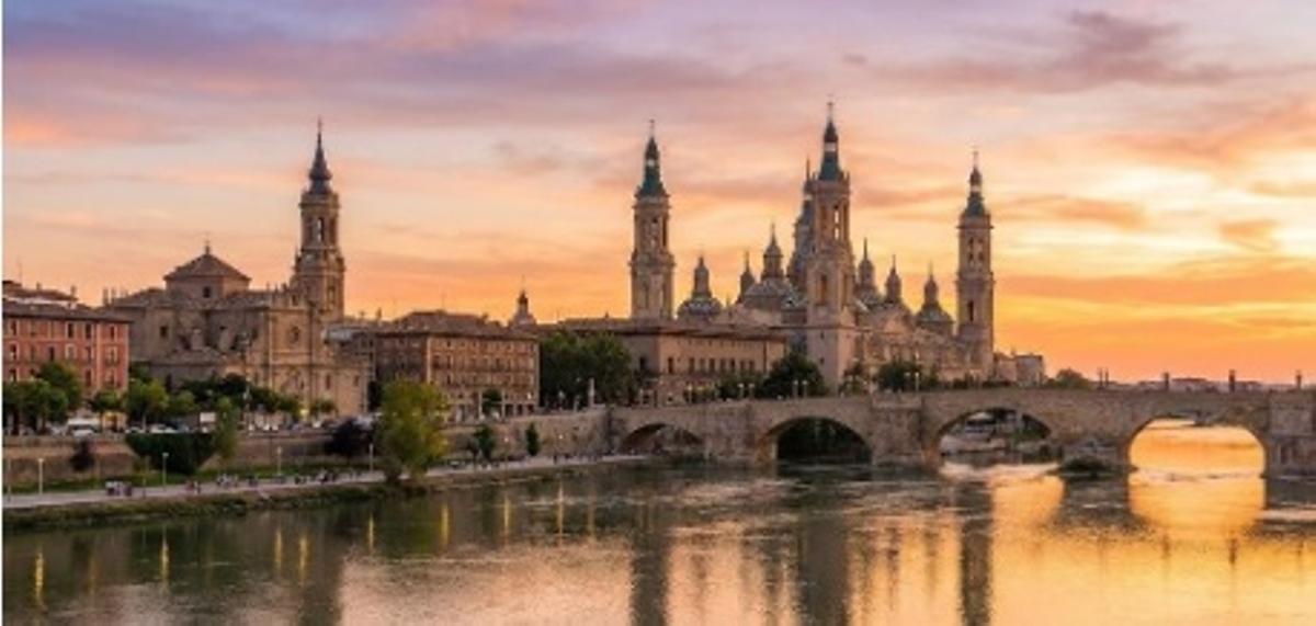 Recreación artificial de la ciudad de Zaragoza