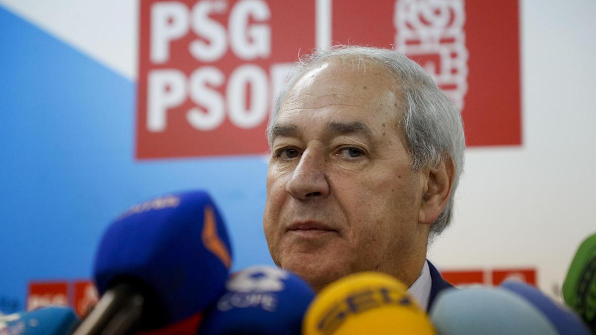 José Tomé, en diciembre de 205, durante una rueda de prensa posterior a la denuncia.