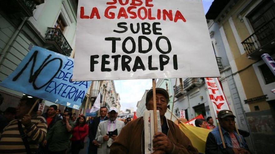 Los ecuatorianos descontentos con las medidas económicas de Lenín Moreno