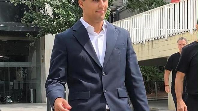 Rodri sale de las oficinas del Spotify Camp Nou