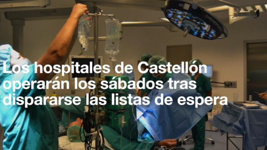 Los hospitales de Castellón operarán los sábados tras dispararse las listas de espera