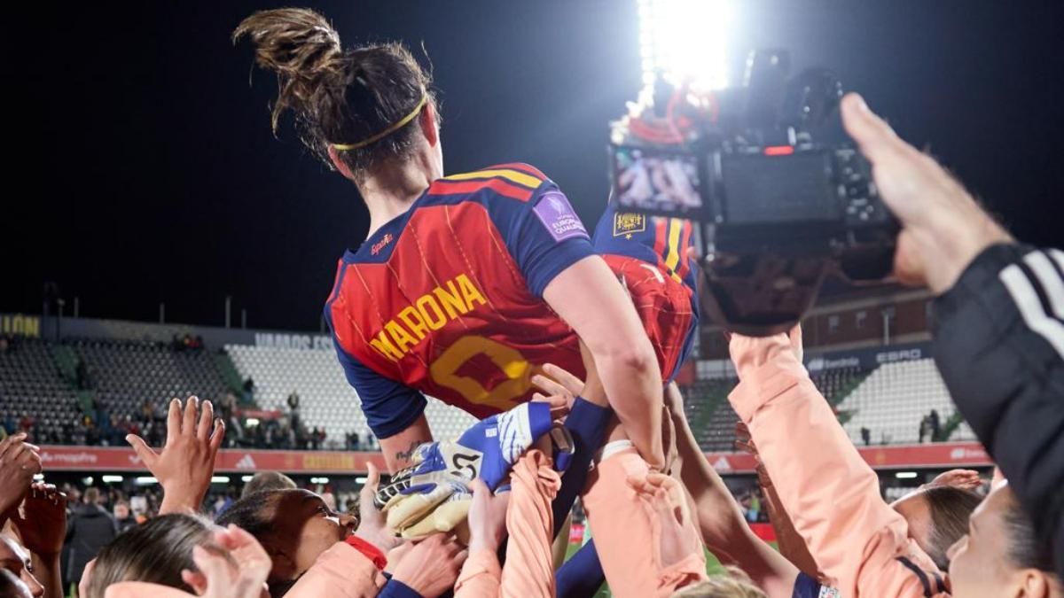 Mariona Caldentey cumplió los 100 partidos con la selección en Castellón