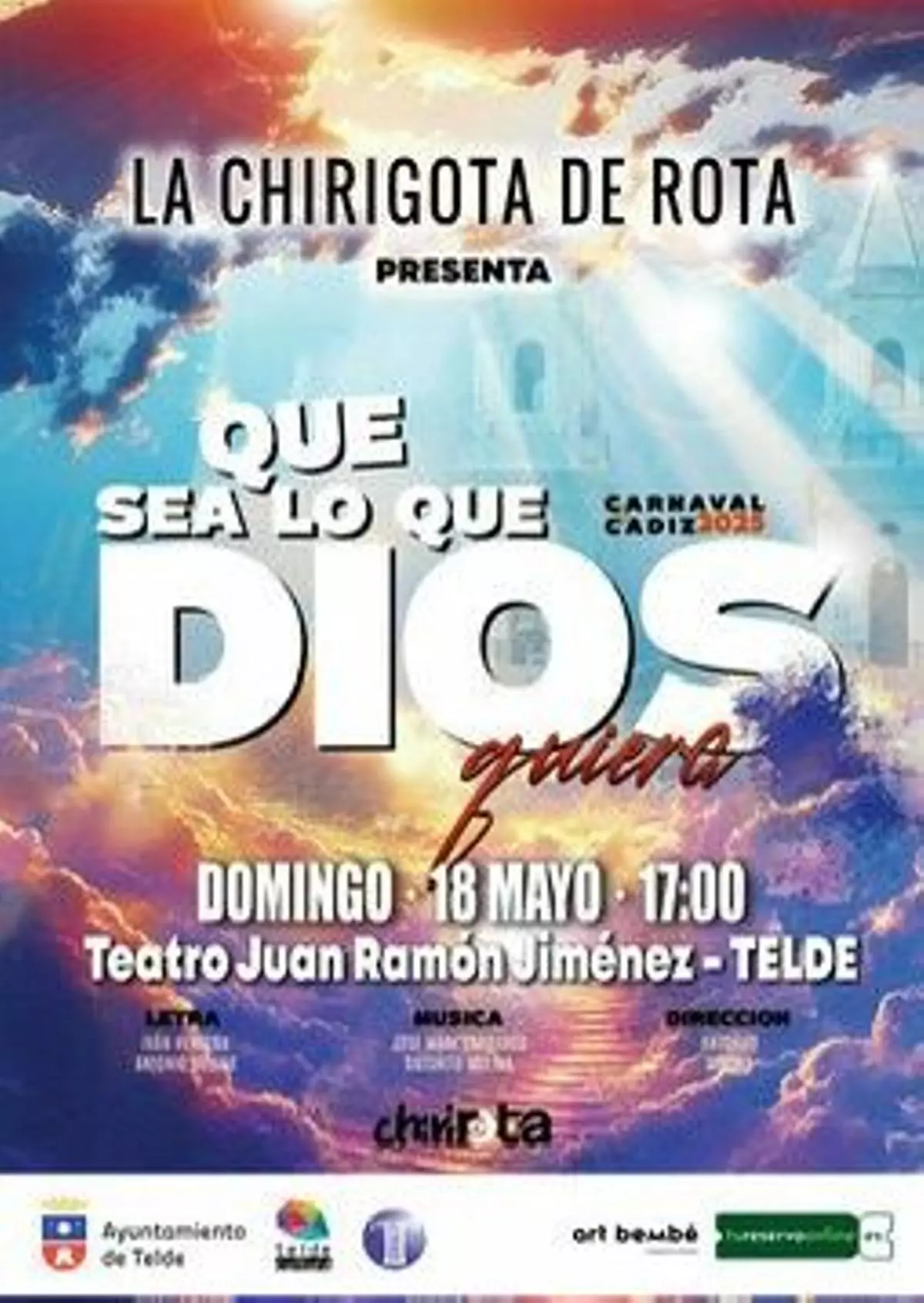 La Chirigota de Rota aterriza en Telde con su actuación 'Que sea lo que Dios quiera'