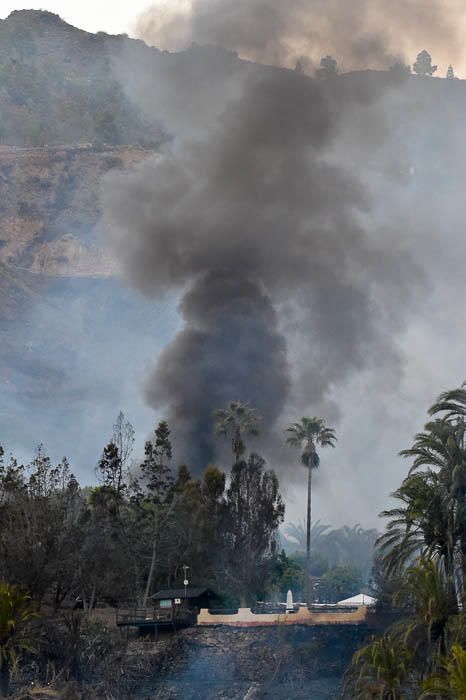 Incendio el hotel Molino del Agua, en Ayacata