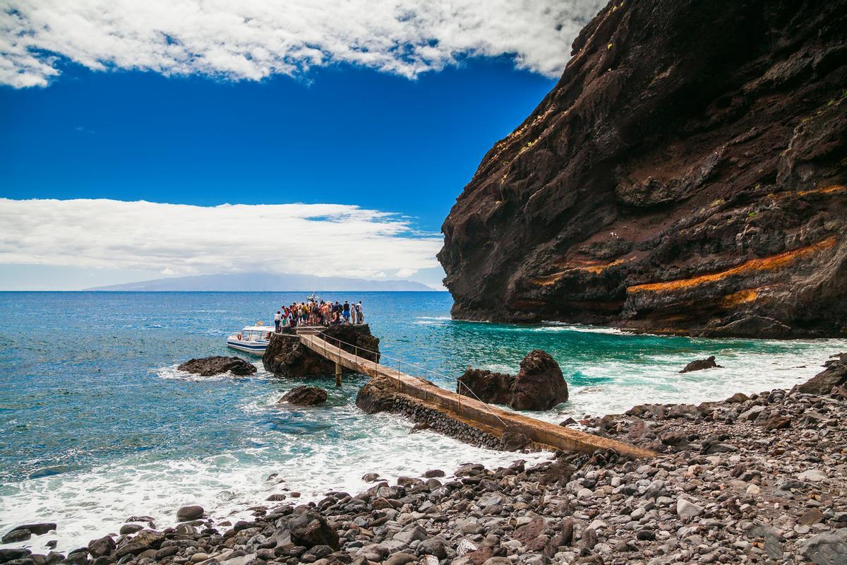 La maravillosa playa de Masca al final del barranco