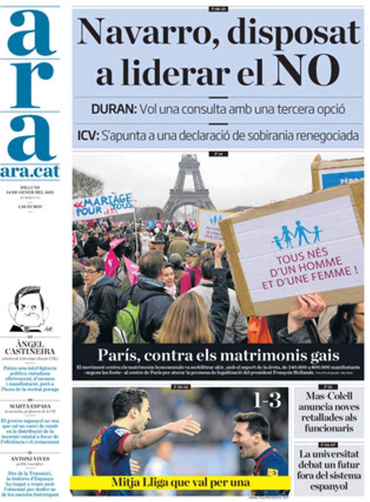 Ara, 14-1-2013. Ara, 14-1-2013.