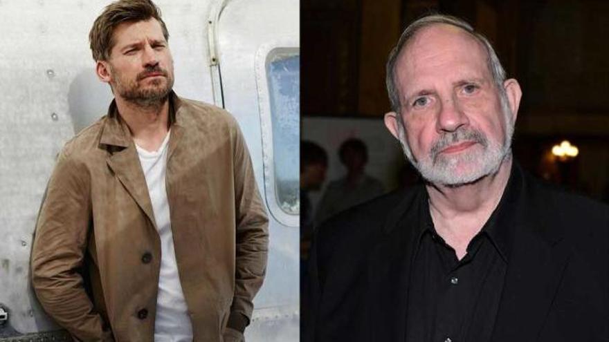 Nikolaj Coster-Waldau (izq.) y el director Brian de Palma.