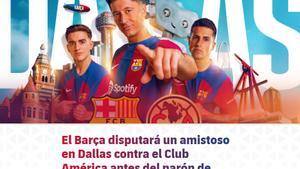 Cartel anunciador del Barça-América de México en Dallas