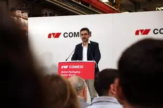 Miquel Sàmper a l'empresa Comexi de Riudellots de la Selva.