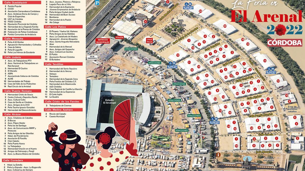 Plano de la Feria de Córdoba 2022.