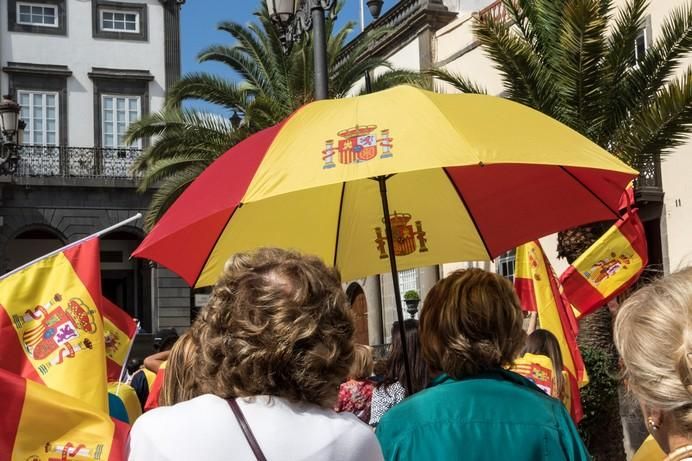 Manifestación en la capital grancanaria en contra del referéndum catalán