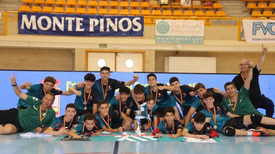 Componentes del Club Voleibol Elche se ha proclamado campeón de España infantil