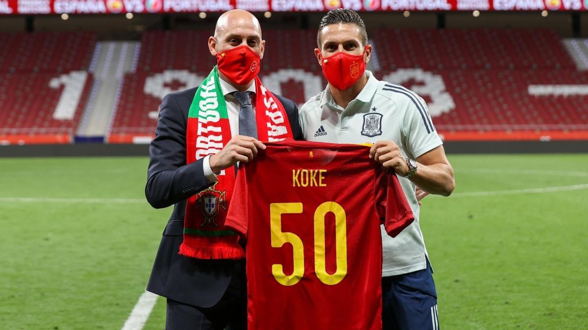 Koke Resurrección cumple 50 partidos con la Selección española