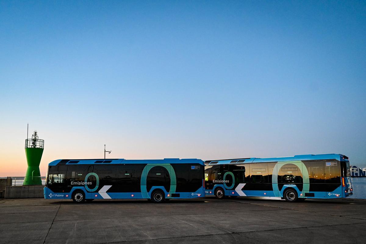 Primeres unitats d'autobusos elèctrics de l'Empresa Municipal de Transports (EMT) de Palma