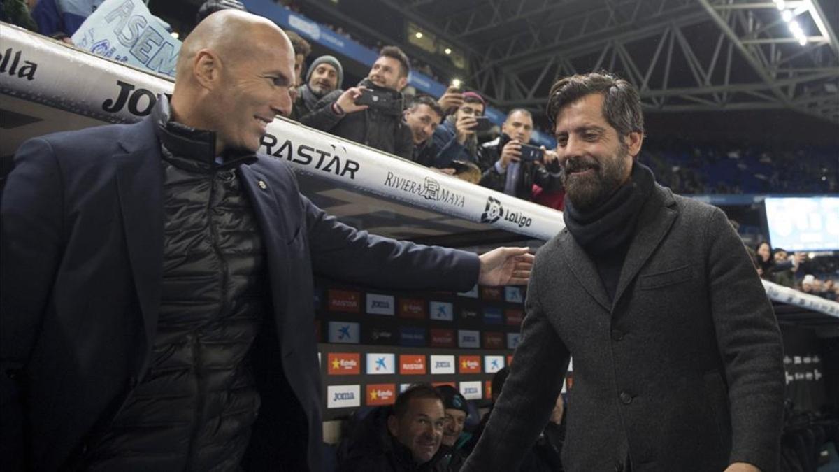 Quique Sánchez le ganó la partida a Zinedine Zidane en el Espanyol - Real Madrid