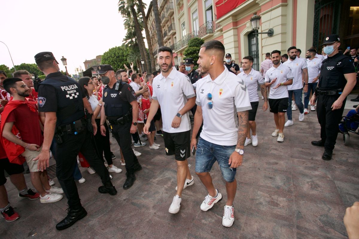 Recepción del Real Murcia en el Ayuntamiento de la ciudad