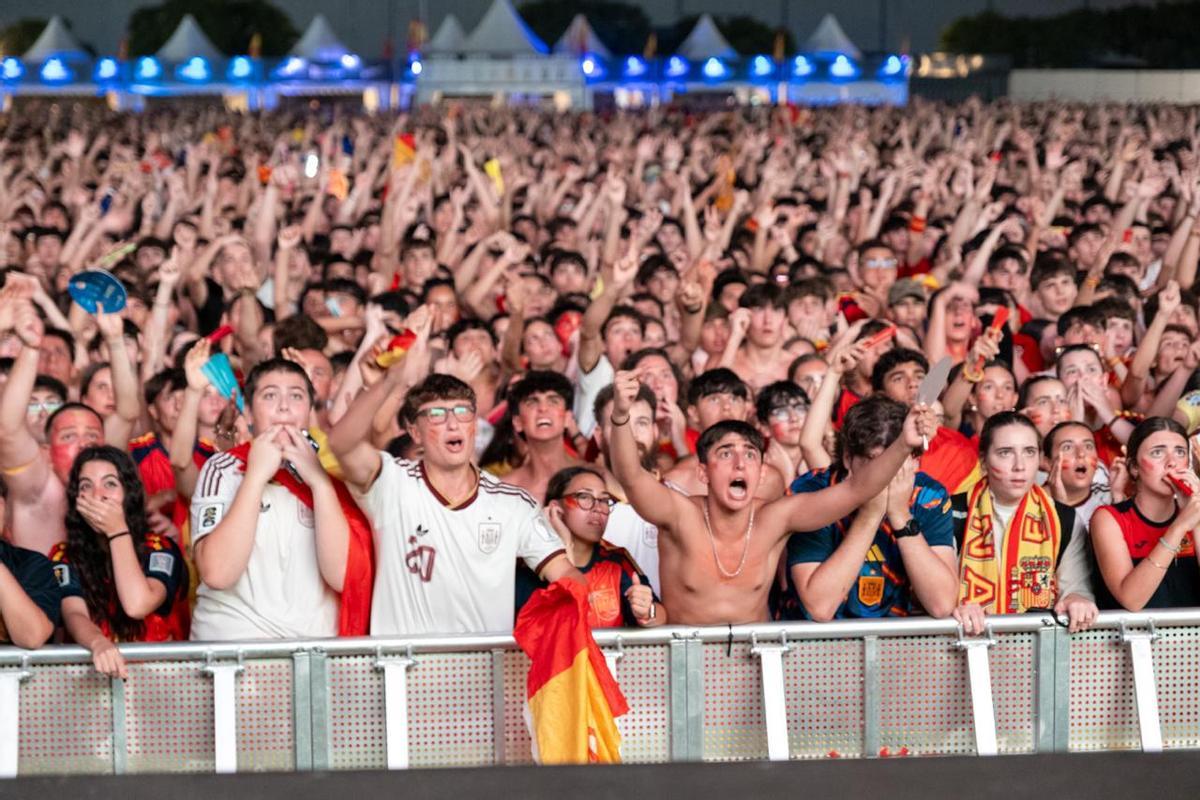 La final del Mundial en Mallorca: La 'fan zone' de España en Son Fusteret