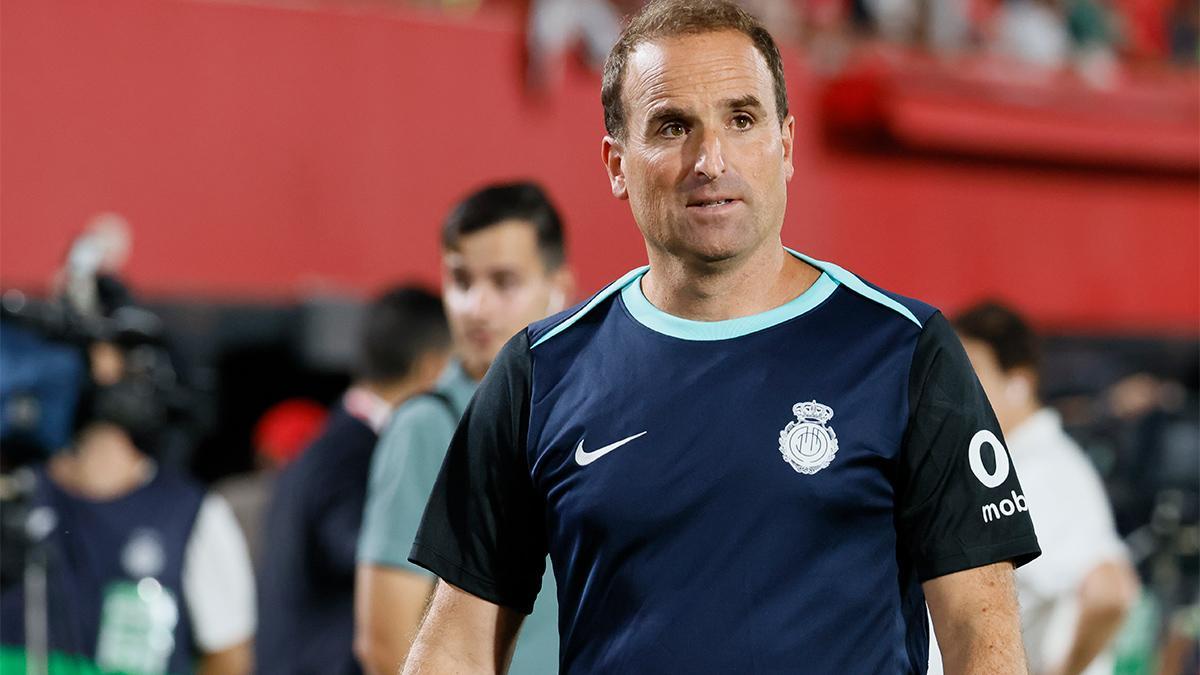 Jagoba Arrasate, minutos antes de debutar como entrenador del Mallorca y ante el Real Madrid