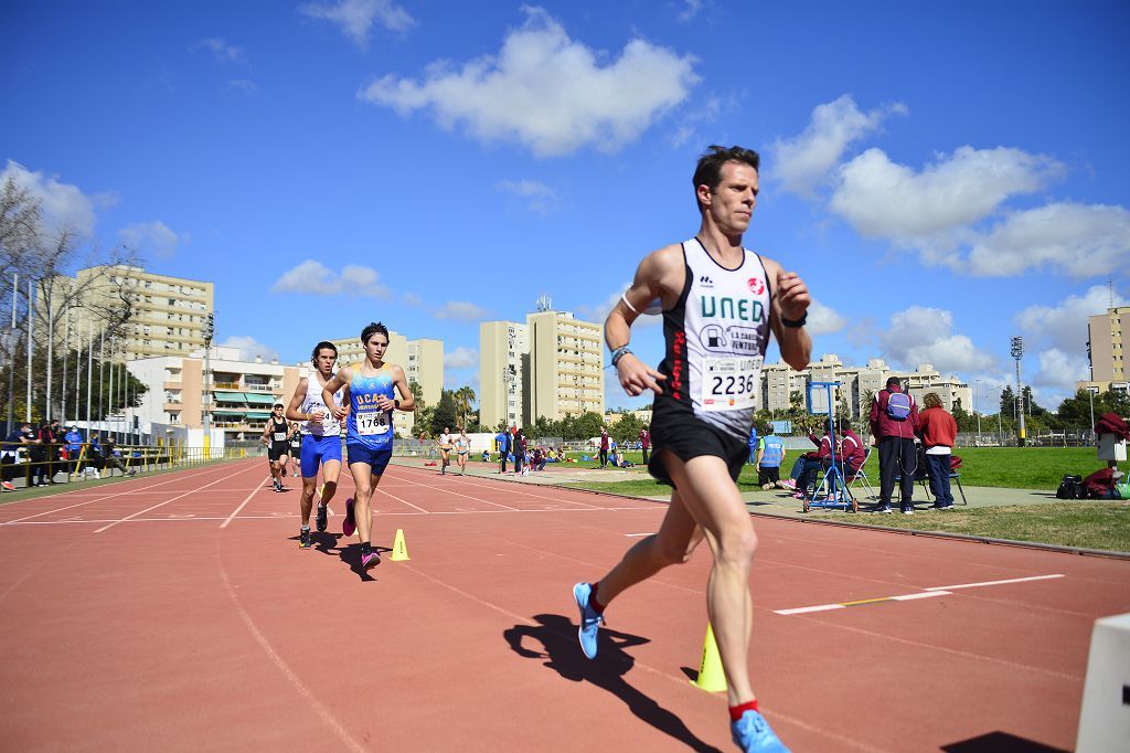 Pruebas de atletismo nacional en la pista de atletismo de Cartagena este domingo