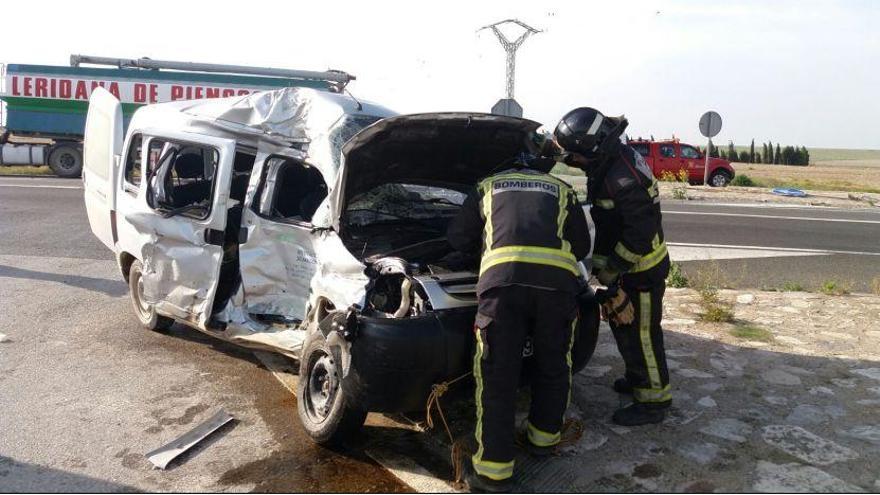 Un herido muy grave tras un accidente en Bujaraloz