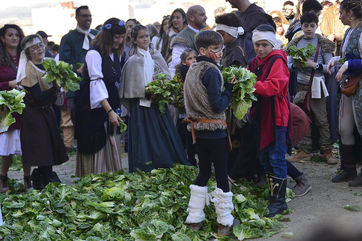Lechugas al cielo para una batalla campal en Villena