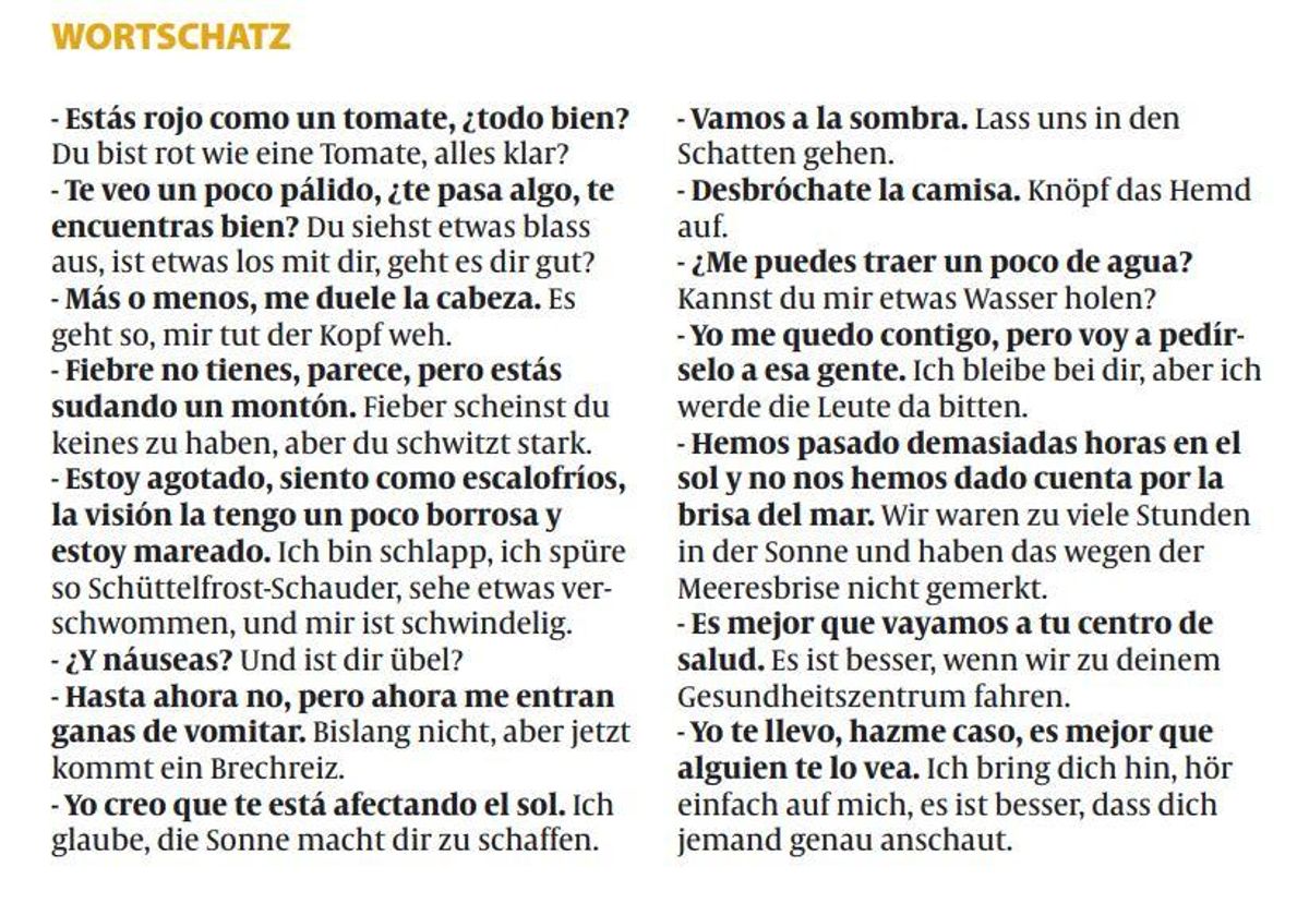 Der Wortschatz zum Thema.