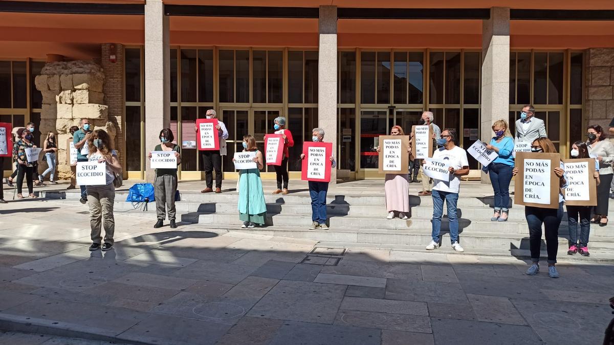 Concentración ecologista frente al Ayuntamiento.