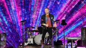 El cantante Chris Martin, durante uno de los conciertos de Coldplay en Barcelona.
