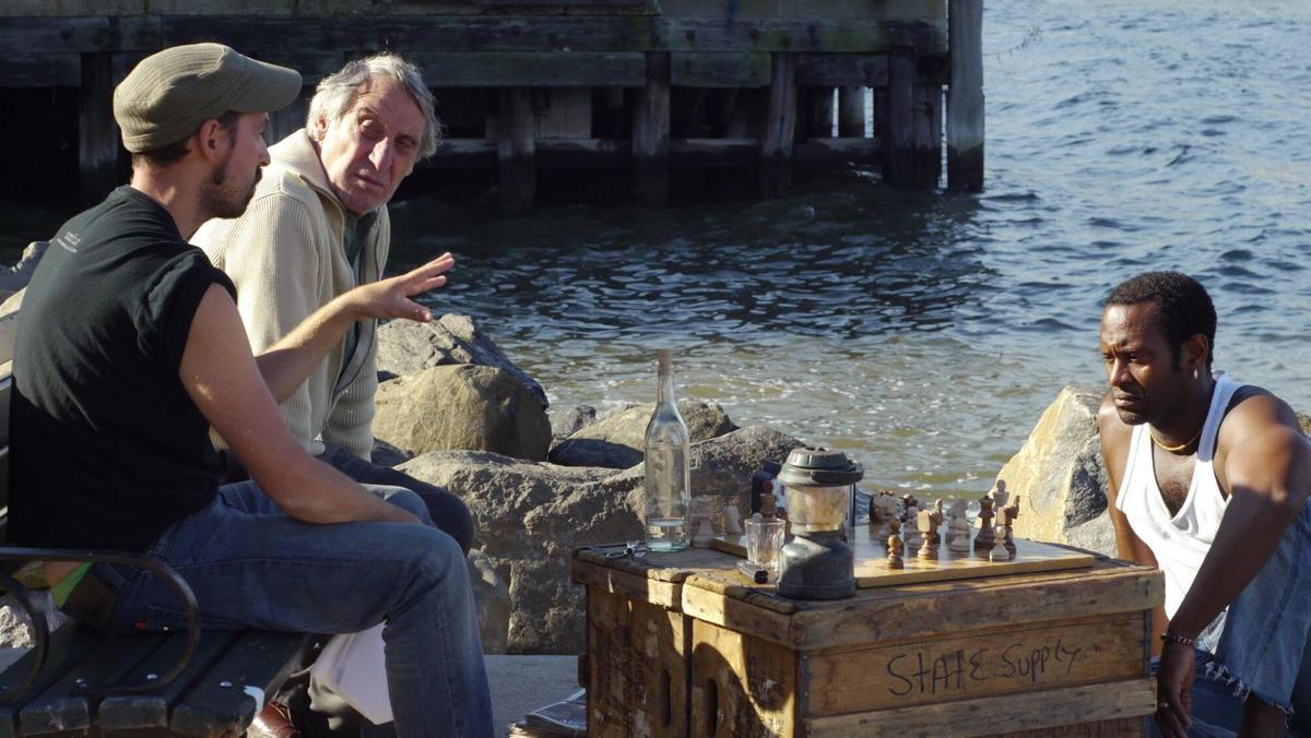 Celso Bugallo durante el rodaje del corto "Cualquier infinito posible" en 2012