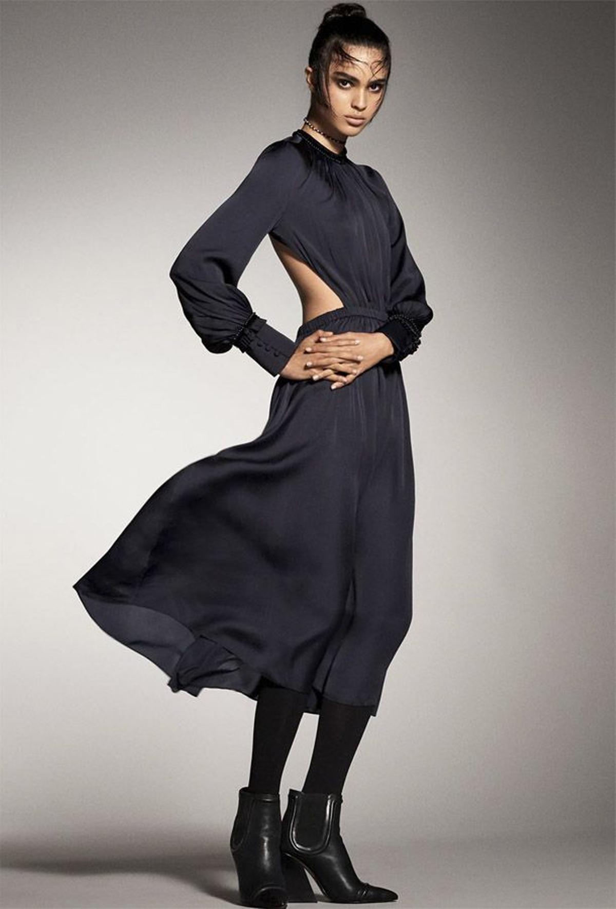 Campaña de Zara otoño-invierno 2017: vestido con escote a la espalda