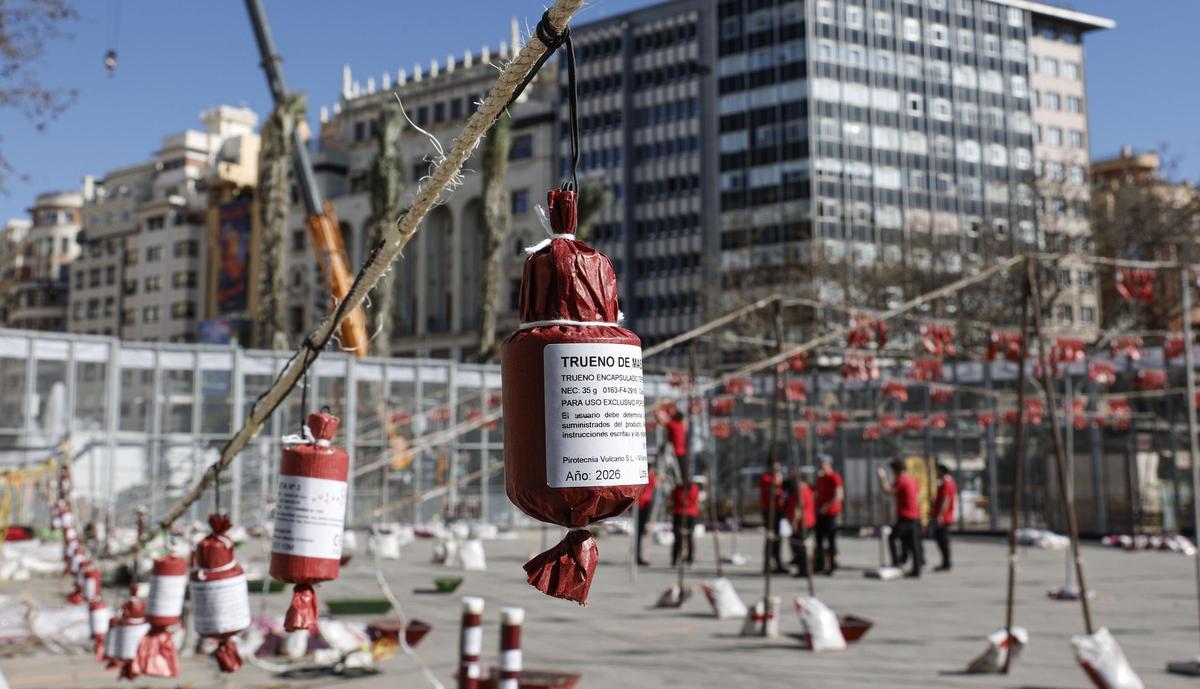 En directo, la mascletà de hoy martes, 17 de marzo, en València: se dispararán más de 225 kg de pólvora.