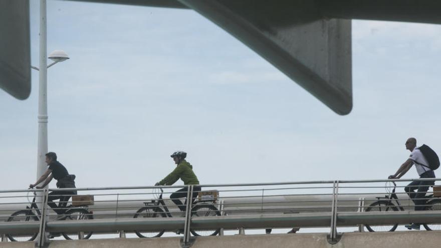 Ciclistas por la Ciudad de las Artes.