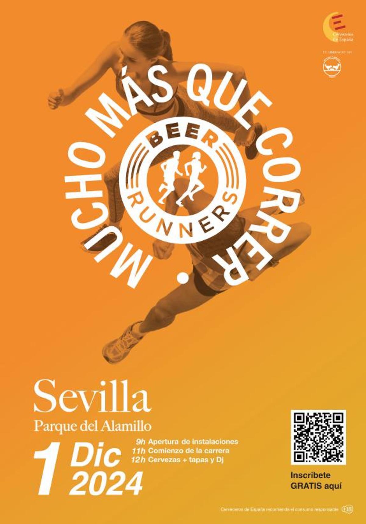 Cartel de la Beer Runners en Sevilla 2024.