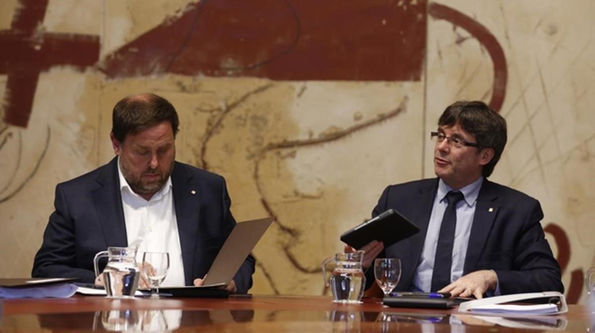 Puigdemont y Junqueras, en una fotografía de archivo.