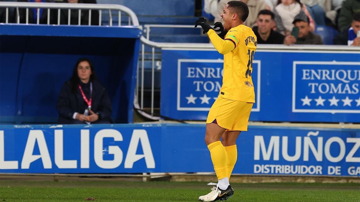 Vitor Roque imitó al 'Tigrinho' que lleva dentro para celebrar su gol en Vitoria