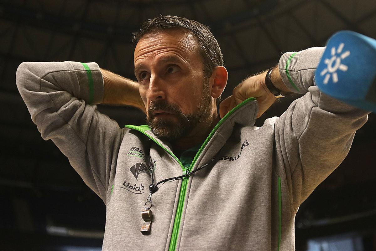 Joan Plaza, en su etapa como entrenador del Unicaja.