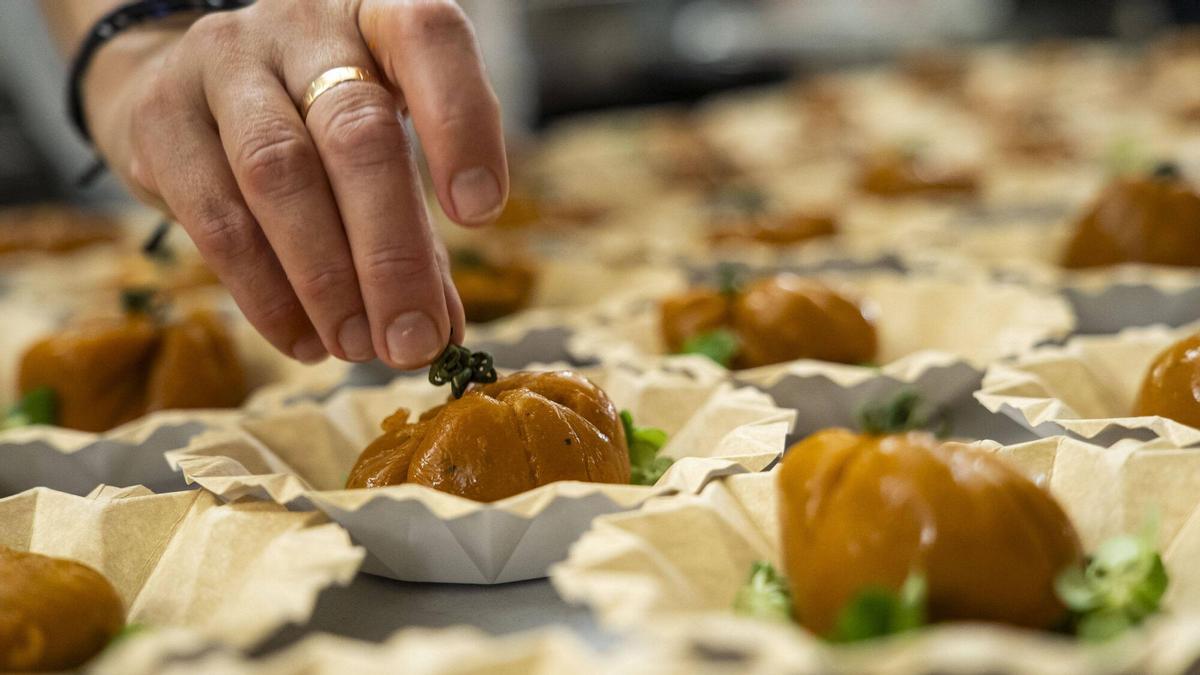 Un dels plats del sopar del Tomàquet, celebrat ahir a Manresa