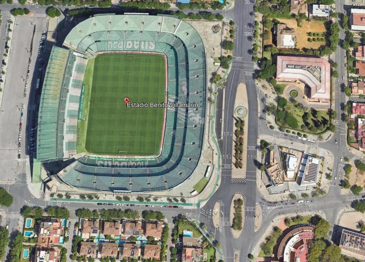 Intercambiador superficial en la mediana propuesto por Betis y Sevilla Quiere Metro para la estación de Heliópolis del tramo sur de la línea 3 de metro