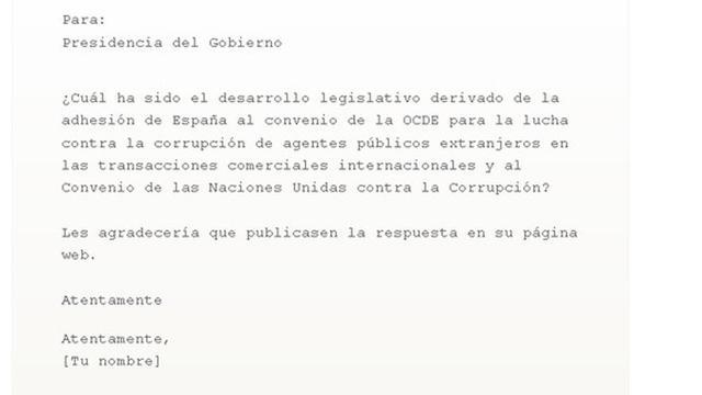 Una iniciativa recoge firmas para saber qué hace el Gobierno para luchar contra la corrupción