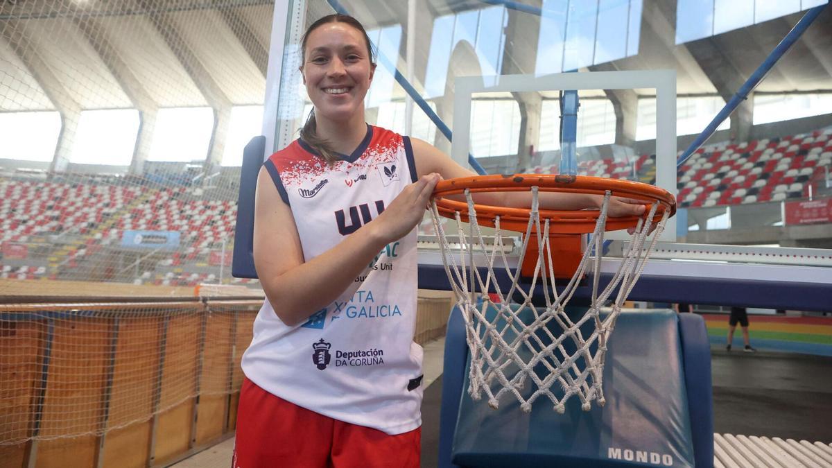 Andrea Pérez, en el Palacio de los Deportes de Riazor.