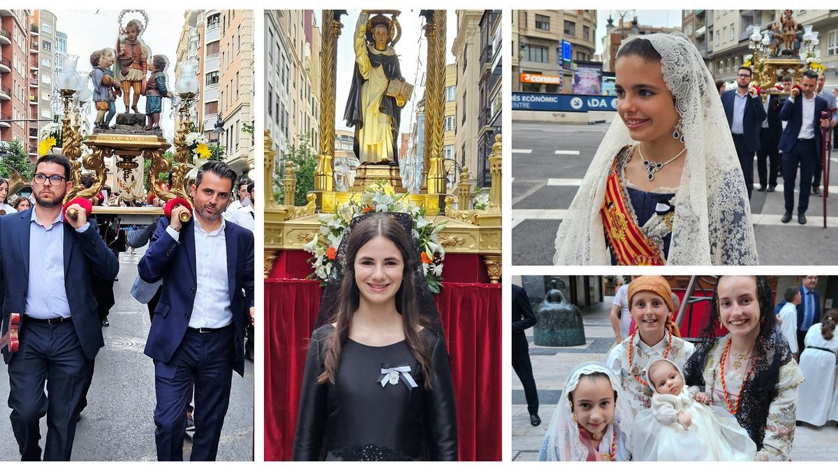 Paula y la corte infantil acompañan al San Vicente Niño