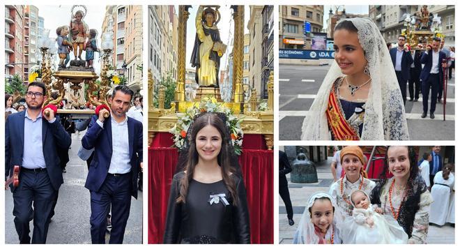 Paula y la corte infantil acompañan al San Vicente Niño