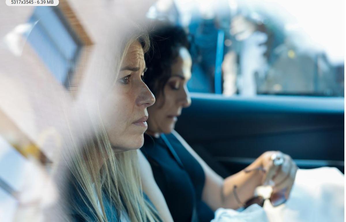 La periodista Maribel Vilaplana, a su salida de los juzgados de Catarroja tras declarar el 3 de noviembre.