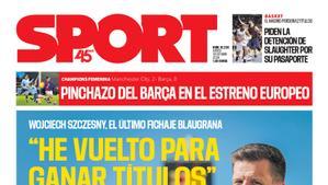 La portada SPORT de hoy, 10 de octubre de 2024