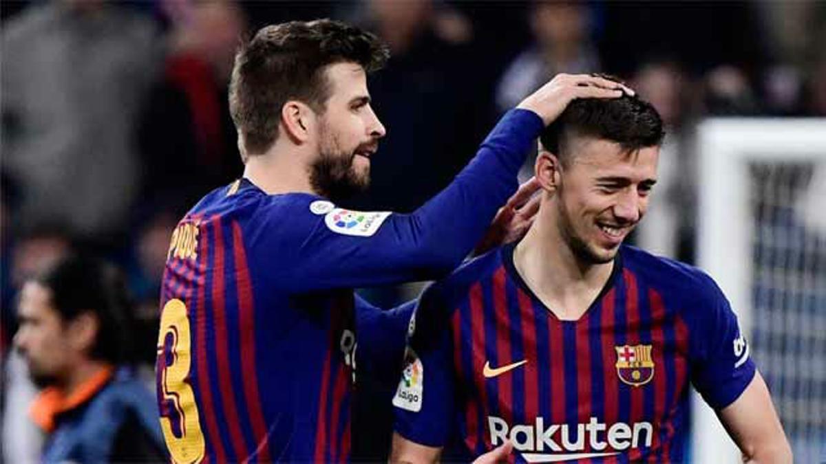 La pareja Piqué - Lenglet, defensa inquebrantable en el Bernabéu