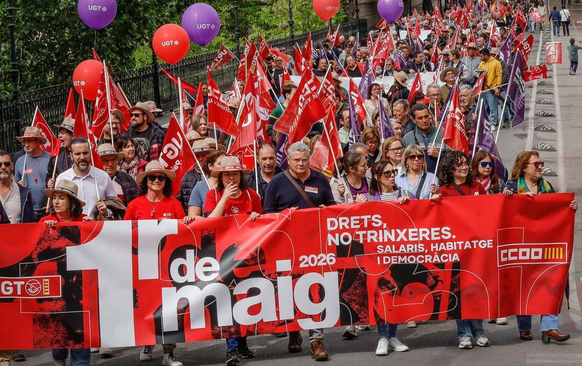 Las imágenes de la manifestación del 1 de Mayo en Alcoy Las imágenes de la manifestación del 1 de Mayo en Alcoy